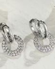 Rose Gold Halo Drop Earrings