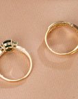 Emerald Duo Ring Set