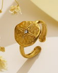 Hammered Starburst Ring