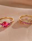 Emerald Duo Ring Set