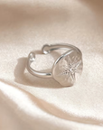 Hammered Starburst Ring