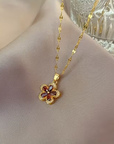 Ruby Bloom Necklace