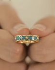 Teal Filigree Ring