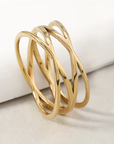 Ribbon Cross Ring