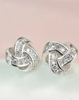 Sparkling Love Knot Earrings