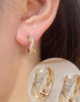 Golden Infinity Pavé Earrings