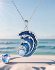 Silver Bright Wave Necklace