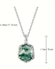 Moss Agate Crystal Necklace