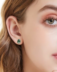 Moss Agate Stud Earrings