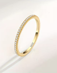 Gypsophila Circle Gold Zirconia Ring