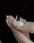 Gypsophila Circle Gold Zirconia Ring