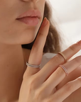 Gypsophila Circle Gold Zirconia Ring