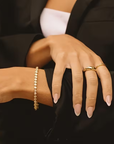 Golden Round Crystal Bracelet