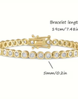 Golden Round Crystal Bracelet