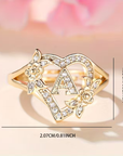 Golden Luxury Adjustable Cuff Ring