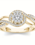 Elegant Engagement Promise Gold Ring