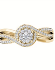 Elegant Engagement Promise Gold Ring