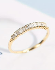 Inlaid Fine Zirconia Gold Ring
