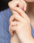 Inlaid Fine Zirconia Gold Ring