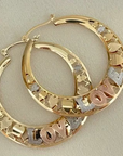 Boho Golden Large Hoop Earrings