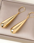 Golden Teardrop Dangle Earrings