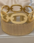 Gold Elegant Mesh Bracelet Set