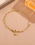Adjustable Paperclip Gold Bracelet