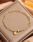 Adjustable Paperclip Gold Bracelet
