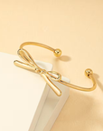 Vintage Gold Bow Open Bracelet