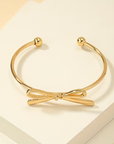 Vintage Gold Bow Open Bracelet