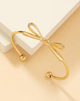 Vintage Gold Bow Open Bracelet