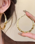Elegant Big Hoop Gold Earrings