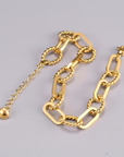 Vintage Twist Chain Gold Bracelet