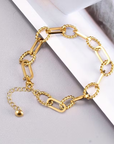 Vintage Twist Chain Gold Bracelet