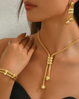 Gold Dangle Mesh Set