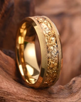 Golden Tungsten Ring