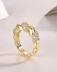 Crystalline Braided Gold Ring
