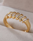 Crystal Minimalist Gold Ring