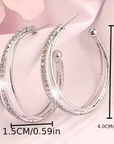 Bright Hoop Silver Earrings