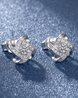 Twisted Orbit Silver Earrings