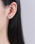 Twisted Orbit Silver Earrings