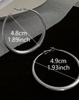 Big Hula Silver Earrings