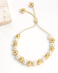 Gold & Pearl Beads Bracelet