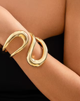Minimal Golden Cuff Bracelet