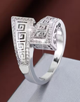Vintage Tribal Zirconia Gold Ring