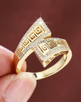 Vintage Tribal Zirconia Gold Ring