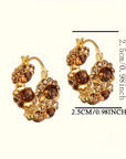 Inlaid Zirconia Sparkling Earrings