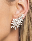 Elegant Zirconia Flower Earrings