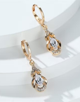 Large Teardrop Crystal Earrings