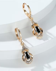 Large Teardrop Crystal Earrings